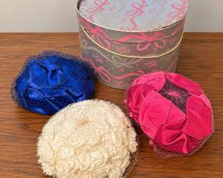 v Vintage Ladies Fascinator Hat Lot