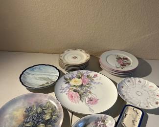 lk Assorted Handpainted Porcelain Plates Collection