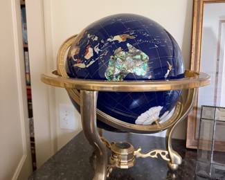 LAPIS GEMSTONE GLOBE 