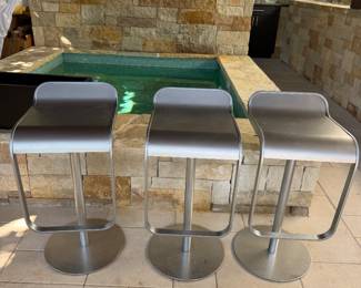 DESIGN WITHIN REACH STAINLESS STEEL BARSTOOLS