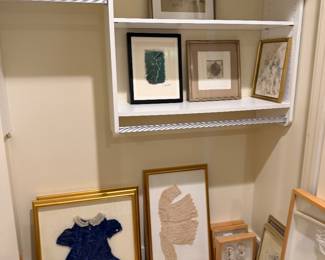 FRAMED ANTIQUE BABY CLOTHES