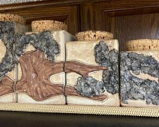 1986 Studio Pottery Cannisters by Wellman & Welsch Pottery 