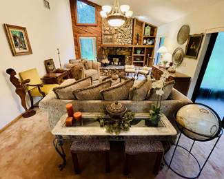 Hidden Estate Sale Gathering Room filled with Mid Century furnishings & decor