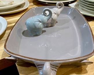 salt and pepper shakers and serving tray