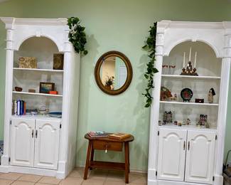 two free standing bookshelves/display units, sold separately