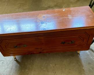 child's wood toy box