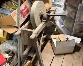 Grinding wheel. Ground floor access for easy removal.