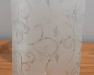 Glass Frosted Flower Vase