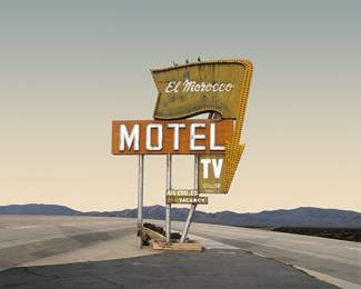 2170 Ed Freeman (b. 1942) "El Morocco Motel, Bakersfield, CA," printed in 2026 Archival pigment print on Arches 88 archival paper Edition: 2/9 Signed and numbered in pencil in the lower margins: Ed Freeman; signed, numbered, and dated in pencil verso prior to mounting; titled by the artist Image/Sheet: 40 x 40 in.; Mount: 44 x 44 in. Estimate: $3,000 - $5,000