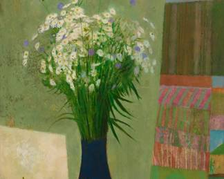 2274 René Genis (1922-2004) "Bouquet Blanc et Coings" Oil on canvas Signed lower center: René Genis; signed and titled on the stretcher and signed again verso 36 1/4 x 28 3/4 in. Estimate: $4,000 - $6,000