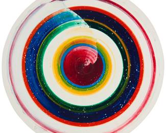 2130 Linda Besemer (b. 1957) Target Acrylic on panel Unsigned 32 in. Dia. Estimate: $800 - $1,200