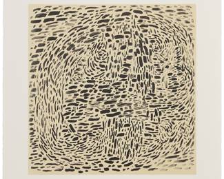 2248 Yu Youhan (1943-2023) Untitled, 2012 Lithograph in colors on paper A bon à tirer impression, aside from the edition of unknown size Signed in Chinese characters, dated "2012," and inscribed "BAT," all in pencil in the lower margin; Cirrus Editions, Los Angeles, CA, pub., with their blindstamp in the lower left margin corner, and pencil work number, 674C-YY12, verso Image: 20 1/8 x 20 1/8 in.; Sheet: 26 x 26 in. Estimate: $800 - $1,200