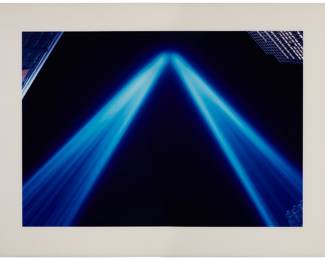 2175 Ralf Kaspers (b. 1957) "Tribute in Light III," 2002 C-print in colors on paper face mounted to acrylic, as issued From the edition of unknown size Signed and dated in ink in the lower left of the image: R. Kaspers 02; titled on the artist's website Image: 54 x 77 1/4 in.; Sheet: 70 1/2 x 93 1/4 in. Estimate: $2,000 - $4,000