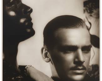 2232 George Hurrell (1904-1992) "Douglas Fairbanks Jr," one plate from "Portfolio II," 1930-1946 Gelatin silver print on Agfa Portriga Rapid Double Weight paper #118 Edition 53/190, printed 1979 Signed and numbered in the lower margin: Hurrell/; George Hurell with his dedicated associates; prntr.; Creative Art Images, Inc., Los Angeles, CA, pub. Image: 23 1/8 x 19 3/4 in.; Sheet: 24 1/8 x 20 1/8 in. Estimate: $1,000 - $2,000