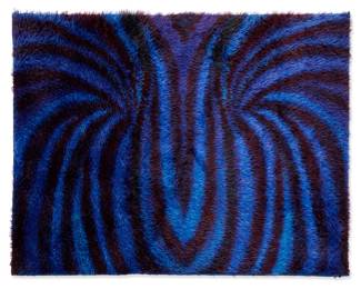 2038 Ritva Puotila (b. 1935) A 'Waves' rug for Oy Finnrya Ab, third quarter 20th century Designed 1964 Unmarked 5 ft. 9 in. x 4 ft. 6 in. approximately Estimate: $500 - $700