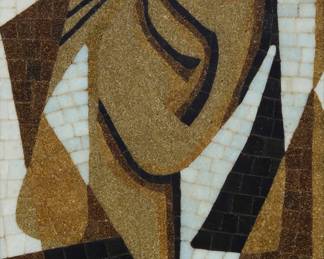 2328 Salvador Teran (1920-1974) Geometric figure, 1972 Glass mosaic Signed and dated lower right to applied glazed ceramic plaque: Salvador / 72 Sight of tiles 15 3/8 x 11 3/8 in. Estimate: $1,000 - $2,000