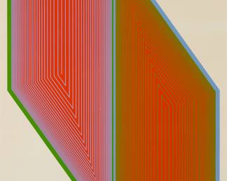 2251 Richard Anuszkiewicz (1930-2020) "Manhattan," 1969 Screenprint in colors on paper Edition: 64/200 Signed, dated, and numbered in pencil along the lower edge of the image, at right: Anuszkiewicz 1969; Masta, New York, NY, prntr. Image: 33 1/8 x 23 1/4 in.; Sight: 35 x 25 in. Estimate: $1,000 - $2,000