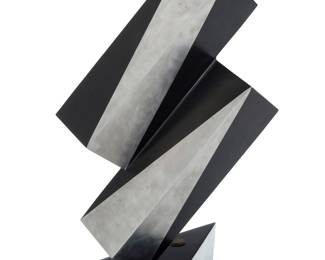 2015 Betty Younger (1932-2019) Untitled High-grade stainless and painted cold steel Marked to applied brass element: BY Height 27 1/2 in., width 20 in., depth 12 1/4 in. Estimate: $1,000 - $1,500