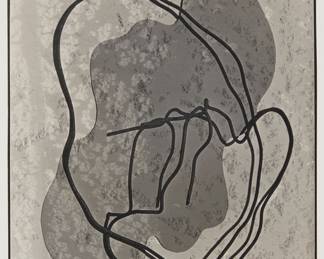 2339 Roi Partridge (1888-1984) "Photogram," circa 1940s Gelatin silver print on paper mounted to slick white paperboard From the edition of unknown size Signed and titled on the mount: Roi Partridge / Photogram Image/Sheet: 9 5/8 x 8 in.; Mount: 18 x 14 1/4 in. Estimate: $1,000 - $1,500