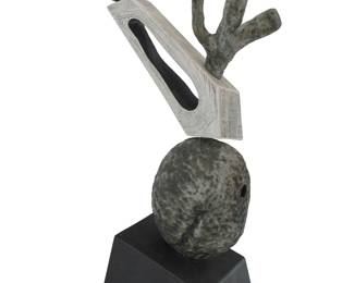 2301 Steven Portigal (b. 1952) Untitled, 1998 Ceramic and metal Impressed signature and date to underside of base: STEVEN PORTIGAL / JAN 98 Height 28 1/2 in., width 18 in., depth 10 in. Estimate: $1,000 - $1,500