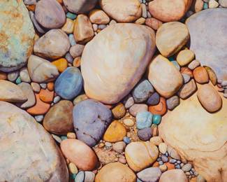 2100 Stephen Stavast (1945-2023) Still life of rocks, 1994 Oil on canvas Signed and dated lower right: Stavast / 1994 / © 50 x 60 in. Estimate: $3,000 - $5,000