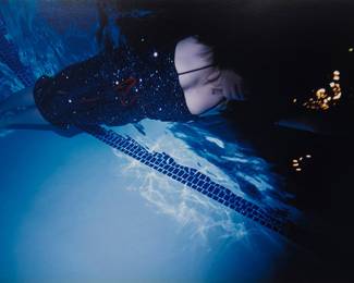 2173 Melanie Pullen (b. 1975) "Vegas," from the "High Fashion Crime Scenes" series, 2003 C-Print in colors on paper Edition: 1/10 Signed, dated and numbered with "©" verso, confirmed by the artist and based on a photograph affixed to the frame's backing paper; titled by the artist and on the sales invoice Sight: 28 3/4 x 43 in. Estimate: $2,000 - $4,000