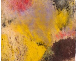 2207 Jessica Warboys (b. 1977) "Sea Painting, Malabo," 2014 Pigment on unstretched canvas Unsigned 128 1/2 x 79 in. Estimate: $2,000 - $3,000