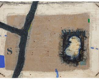 2250 James Coignard (1925-2008) "Profile Blanc en Blocage S" Etching in colors with carborundum on handmade paper Edition: 15/75 Signed and numbered in pencil in the lower right and lower left, respectively: J. Coignard; titled, and with the work number "CJ104," all in pencil verso; Transworld Art, New York, NY, pub., with their blindstamp in the lower left Sheet: 22 1/2 x 30 1/2 in. Estimate: $400 - $600