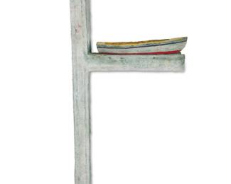 2110 Malcolm Morley (1931-2018) "Port Clyde," 1989 Cold-painted bronze Edition: 1/6 Signed, dated, numbered, and with indistinct foundry mark in the casting: Malcolm Morley 89; titled by repute Height 24 1/4 in., width 10 3/4 in. depth 2 in. Estimate: $1,500 - $2,500