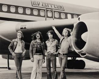 2235 Bob Gruen (b. 1945) "Led Zeppelin, New York, 1973 (R-52)," 1973 Gelatin silver print on paper From the edition of unknown size; printed in 2004 Signed, titled, dated, and inscribed in ink in the lower margin: Bob Gruen '04 / NYC; inscribed, likely in another hand, "CBG-088" in pencil verso Image: 12 x 15 in.; Sheet: 16 1/8 x 20 in. Estimate: $500 - $700