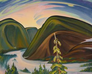 2204 Tarmo Pasto (1906-1986) "Marin Sunset," 1971 Oil on canvas Signed and dated lower right: Tarmo '71; titled on the stretcher 36 x 44 in. Estimate: $2,000 - $4,000