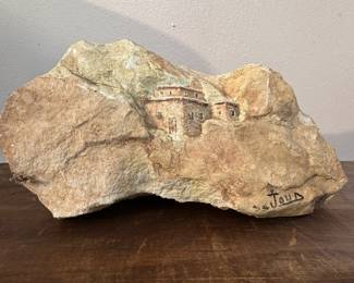 Carved Rock with Scene, Jond, Palestine