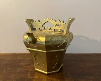Chinese teapot in brass
