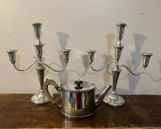 Sterling and very good Sheffield plate pot