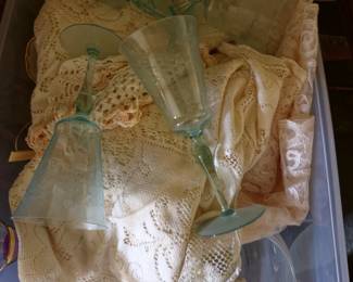 Lace Tablecloths and Wine Glasses