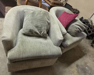 Barrel Chairs Two Matching