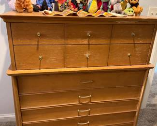 chest of drawers, doll and animals
