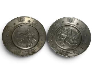 Emancipation Proclamation Louisiana Purchase Pewter Plates