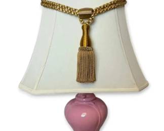VintageStyle Pink Ceramic Table Lamp