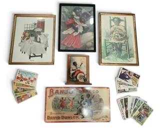 Framed Prints, Metal Banjo Tobacco Sign, More