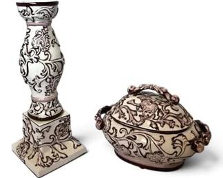 The Great Wall Ceramic Candlestick Holder Tureen
