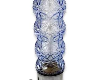 Vintage Art Deco Blue Skyscraper Boudoir Table Lamp