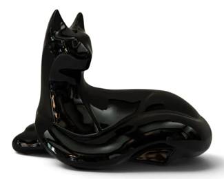 Royal Haeger Ceramic Black Cat Figurine