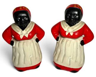 Vintage Cast Iron Black Americana Woman Coin Banks