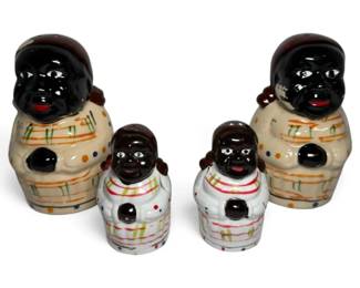 Vintage Black Americana Woman Salt Shakers