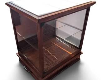 Vintage Holcomb Hoke Popcorn Machine Display Case with Glass Shelf Lights