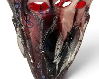 Ann Primrose Cristalleria MuranoStyle Art Glass Vase