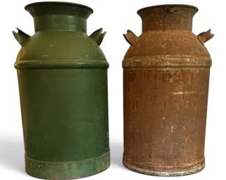 Heavy Steel Dairy Milk Cans