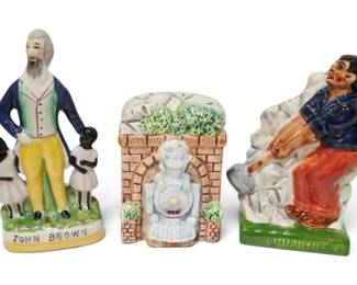 John Henry Train Salt Pepper Shakers John Brown Figurine