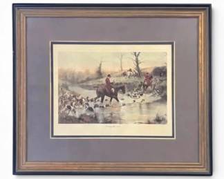 Vintage Print of Crossing the Ford by George Wright 35 x 30